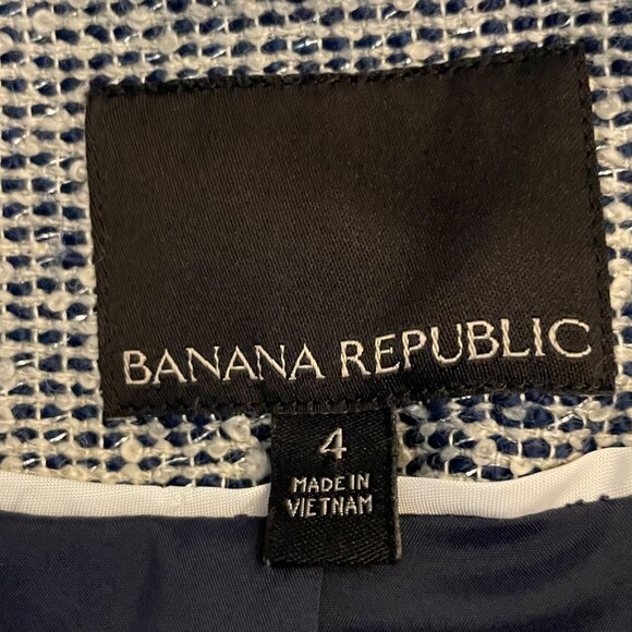 Banana Republic Navy Blue Blazer: Size 4 - Picture 8 of 10